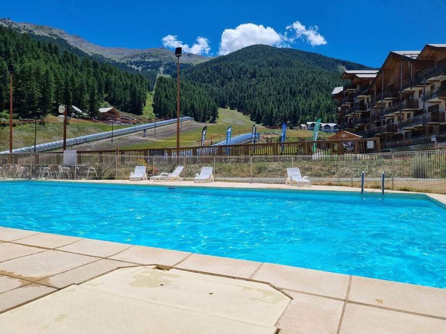 T2 + Coin Montagne - Wifi/Piscine - Les Orres 1800 Lägenhet Exteriör bild